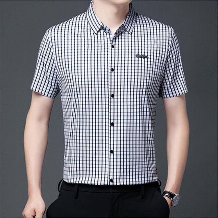 zd142-2024 Men's Business Casual Plaid Shirt-Buy more,Save more