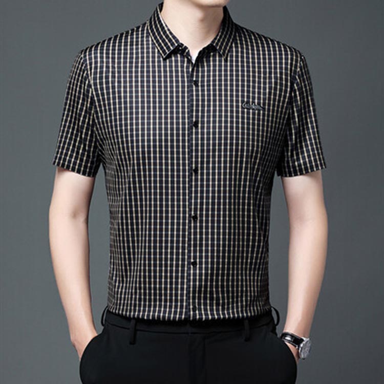 zd142-2024 Men's Business Casual Plaid Shirt-Buy more,Save more