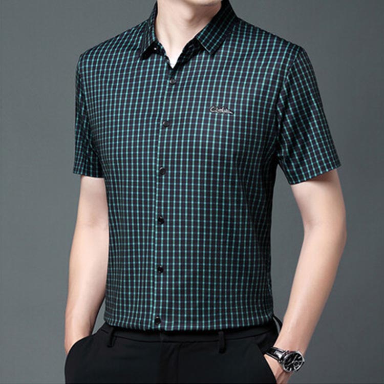 zd142-2024 Men's Business Casual Plaid Shirt-Buy more,Save more