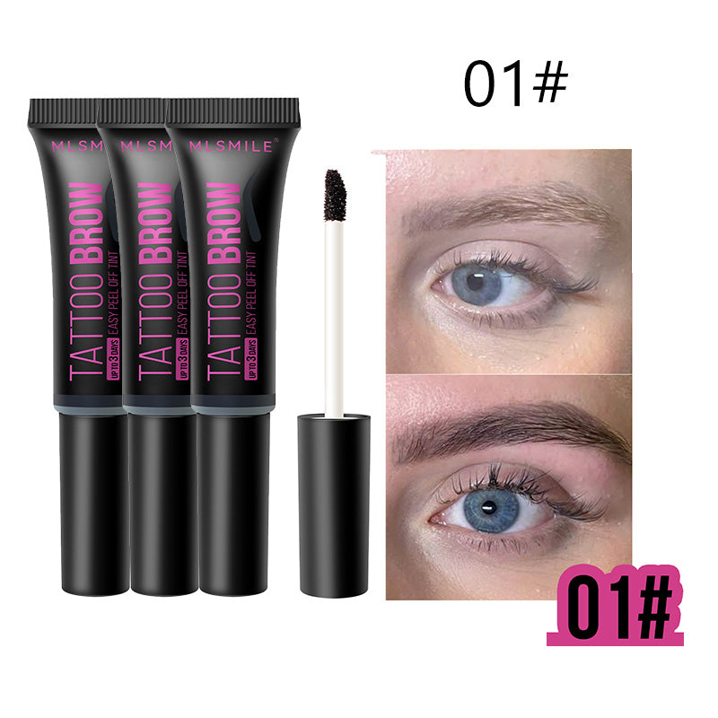 Long-lasting peel-off eyebrow tint