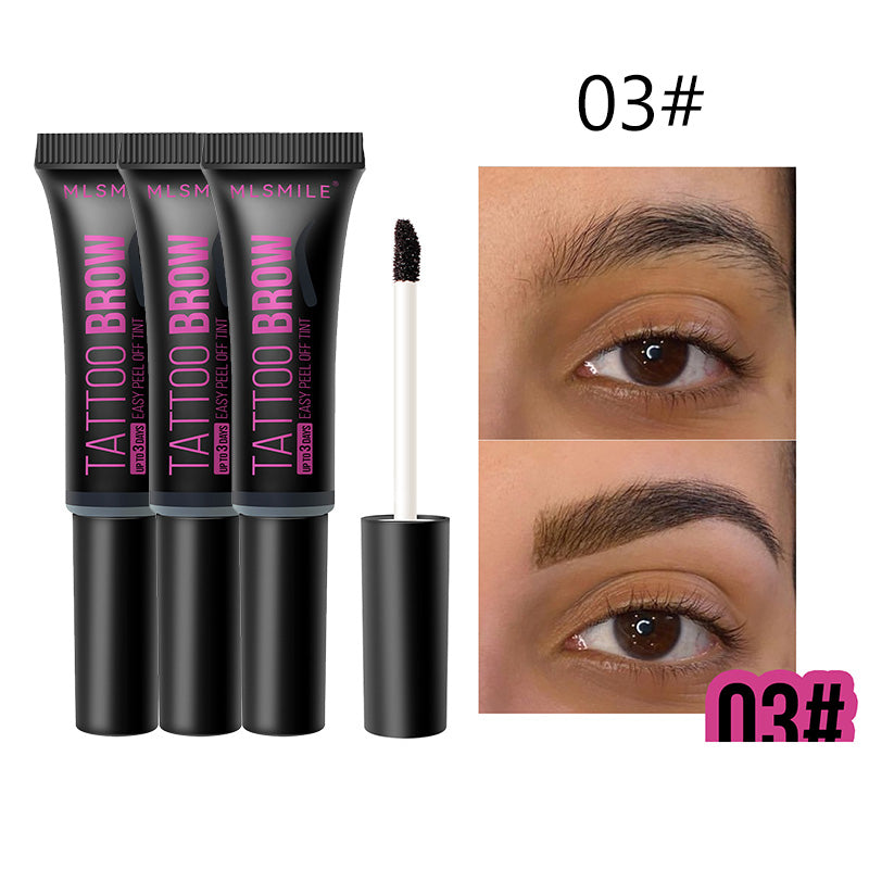 Long-lasting peel-off eyebrow tint