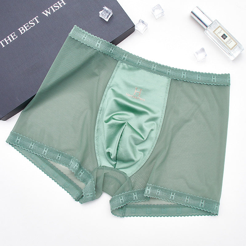 Summer ice silk mesh panties for men