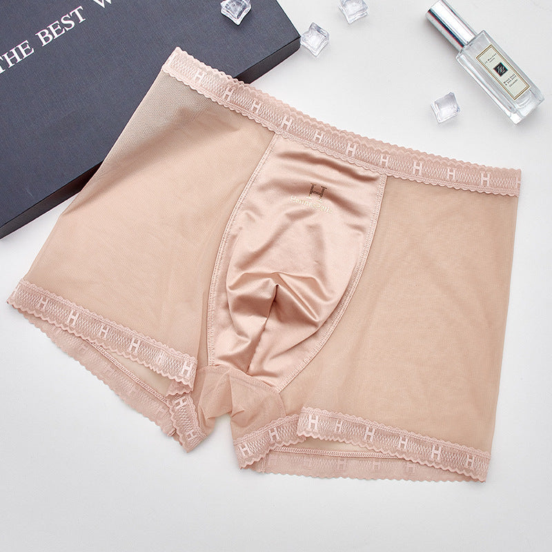 Summer ice silk mesh panties for men