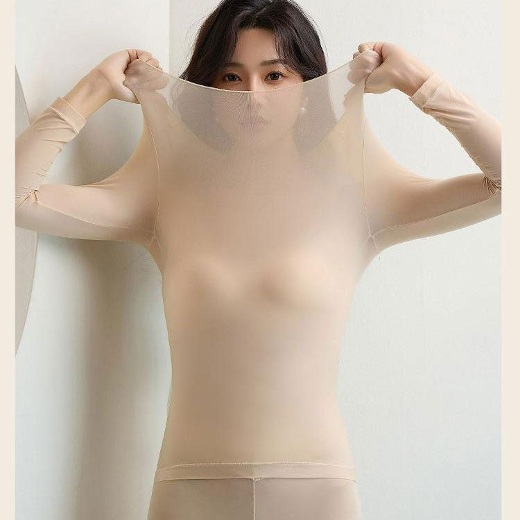 Seamless constant temperature thin self-heating warm base clothing