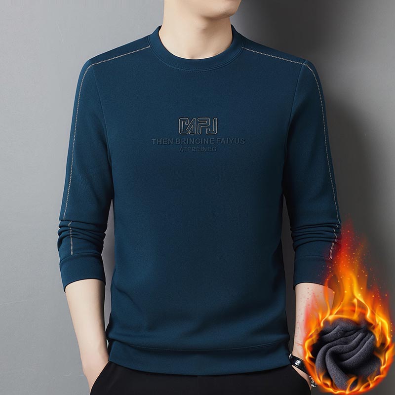 Men's fashionable casual winter fleece sweatshirt