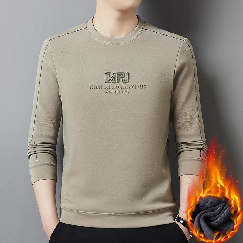 Men's fashionable casual winter fleece sweatshirt