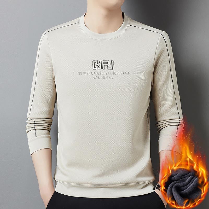 Men's fashionable casual winter fleece sweatshirt