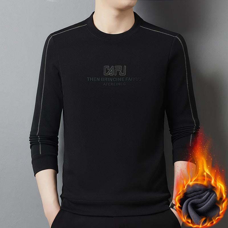 Men's fashionable casual winter fleece sweatshirt