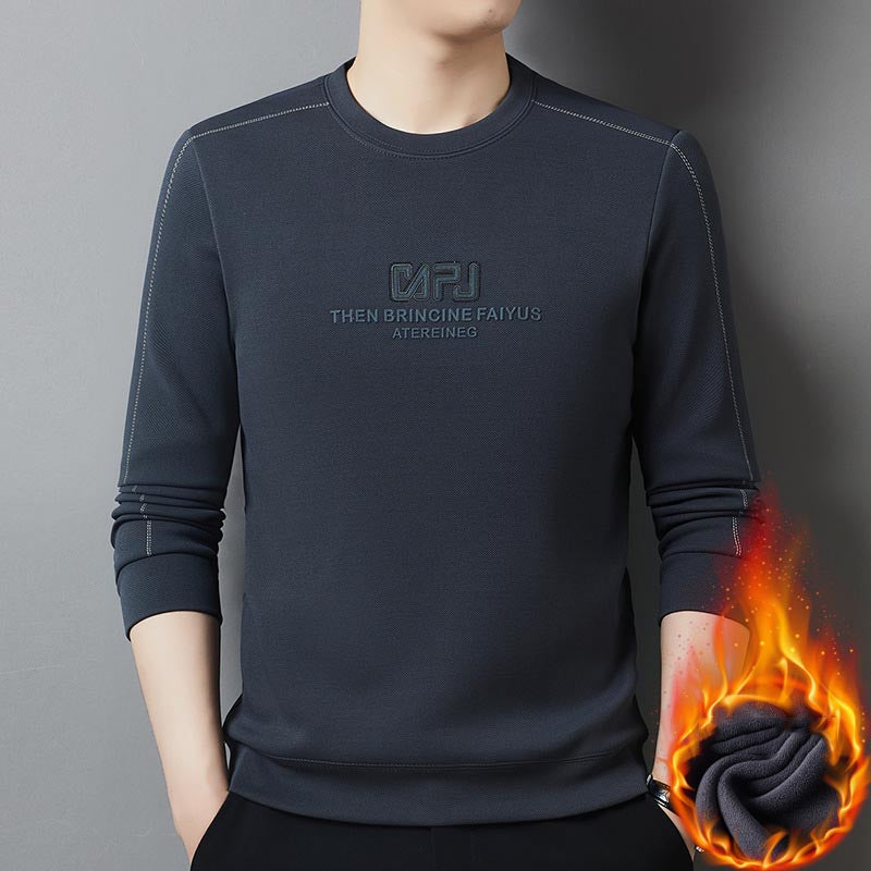 Men's fashionable casual winter fleece sweatshirt