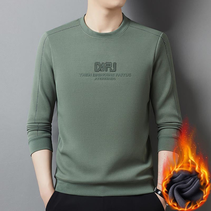 Men's fashionable casual winter fleece sweatshirt