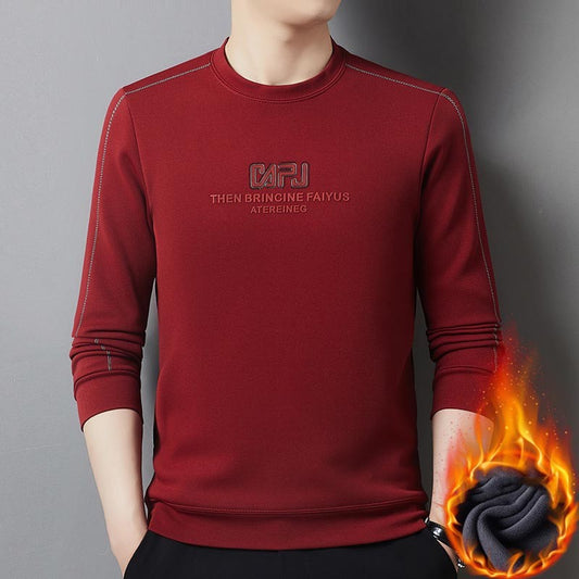 Men's fashionable casual winter fleece sweatshirt