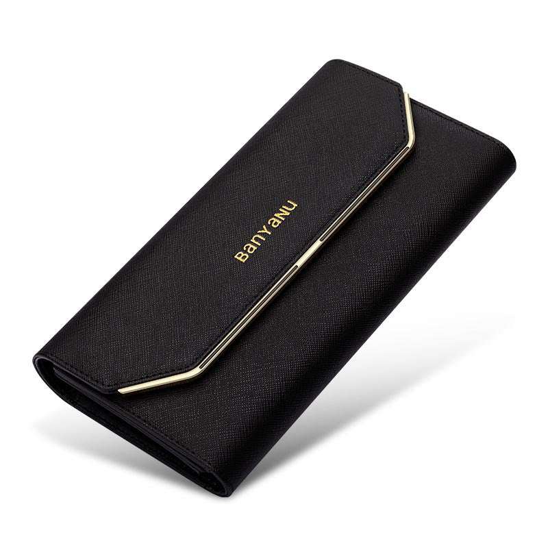 zp308-Simple and fashionable long genuine leather women's wallet