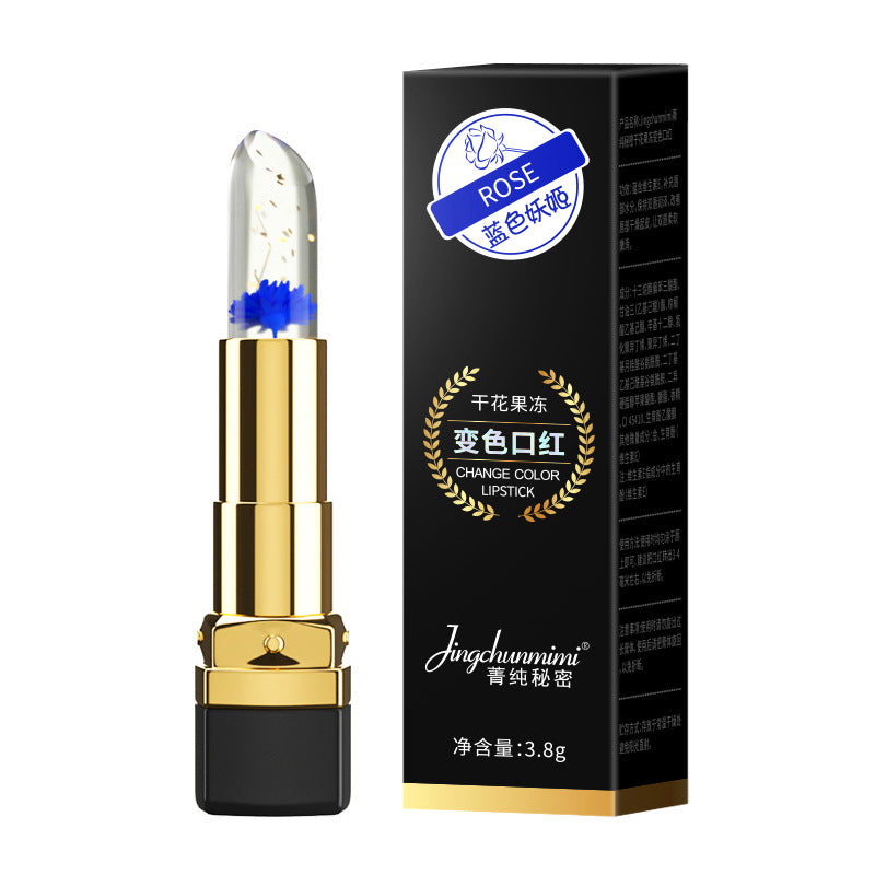 Flower lipstick jelly color changing gold leaf lipstick【buy 1 get 2 free】