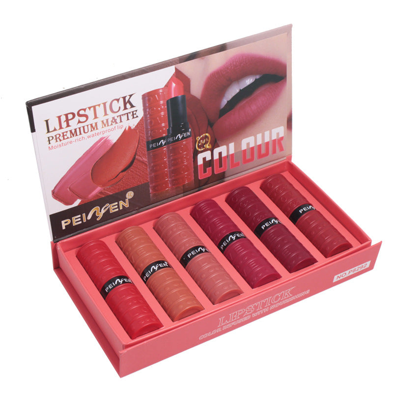 zp317-Matte lipstick set waterproof non-stick cup