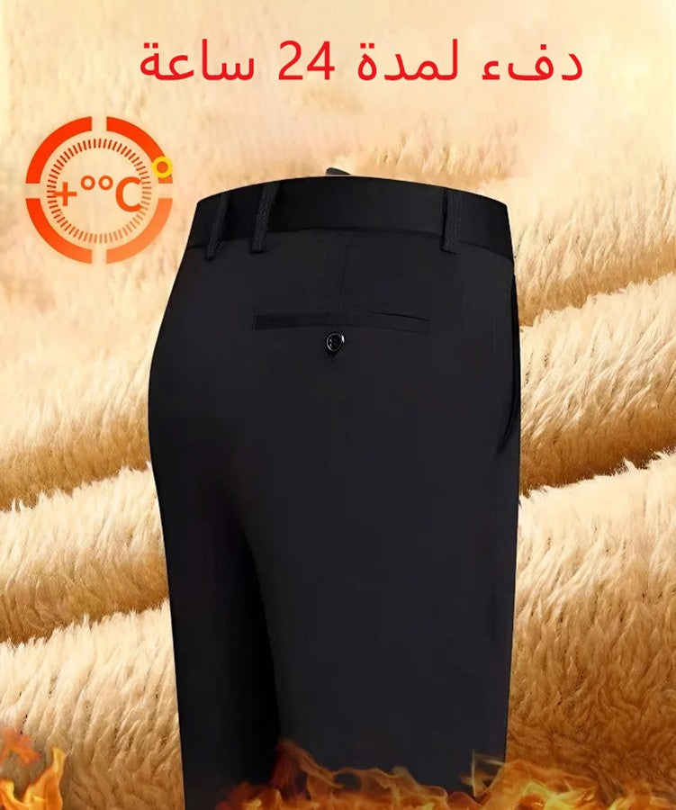 Men's velvet thickened suit trousers