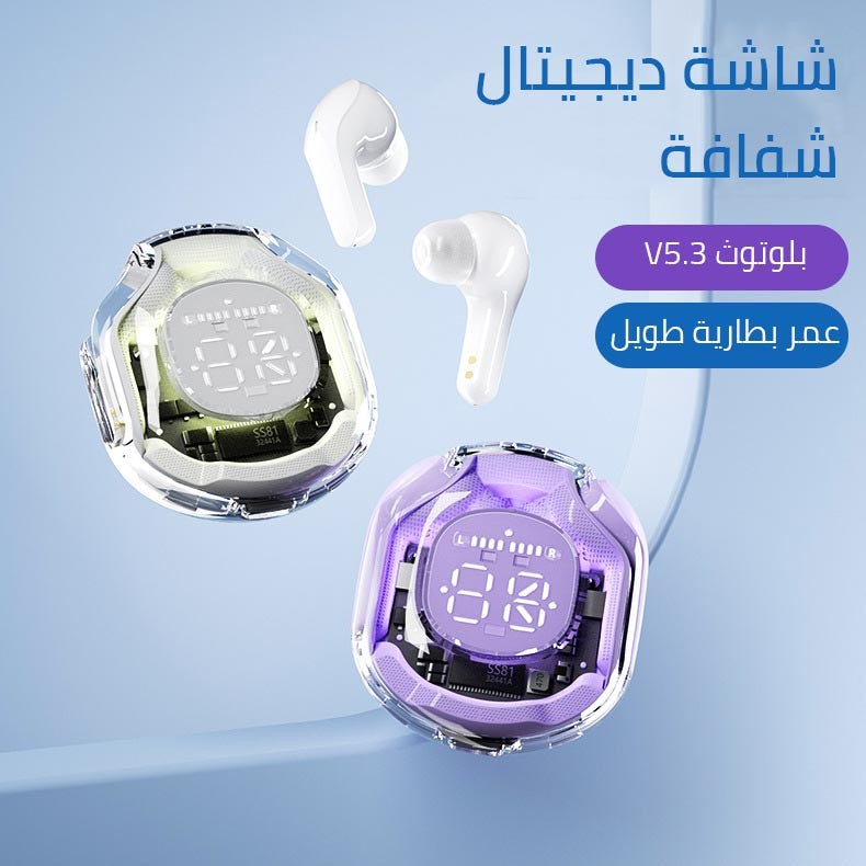 tt103-Transparent digital display wireless bluetooth headset