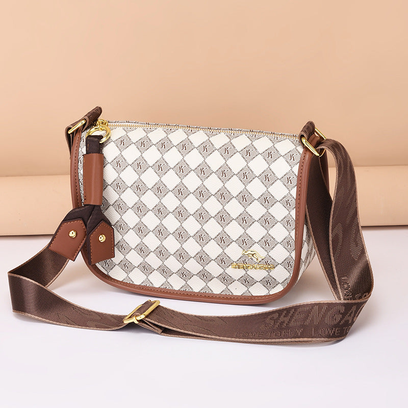 2024 Fashionable checkered shoulder bag