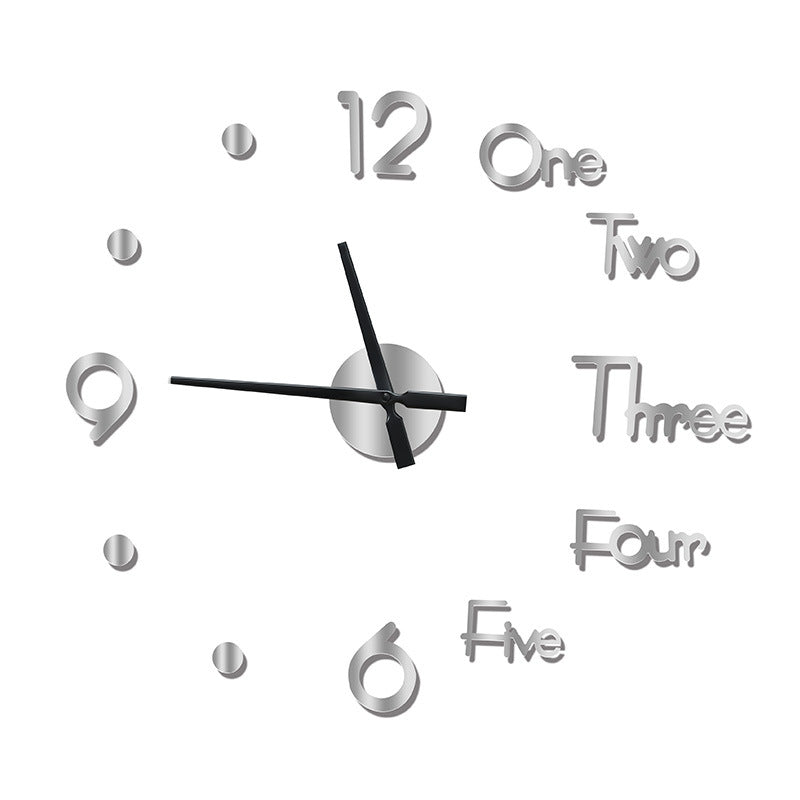 ae412-Acrylic wall sticker clock wall hanging home use