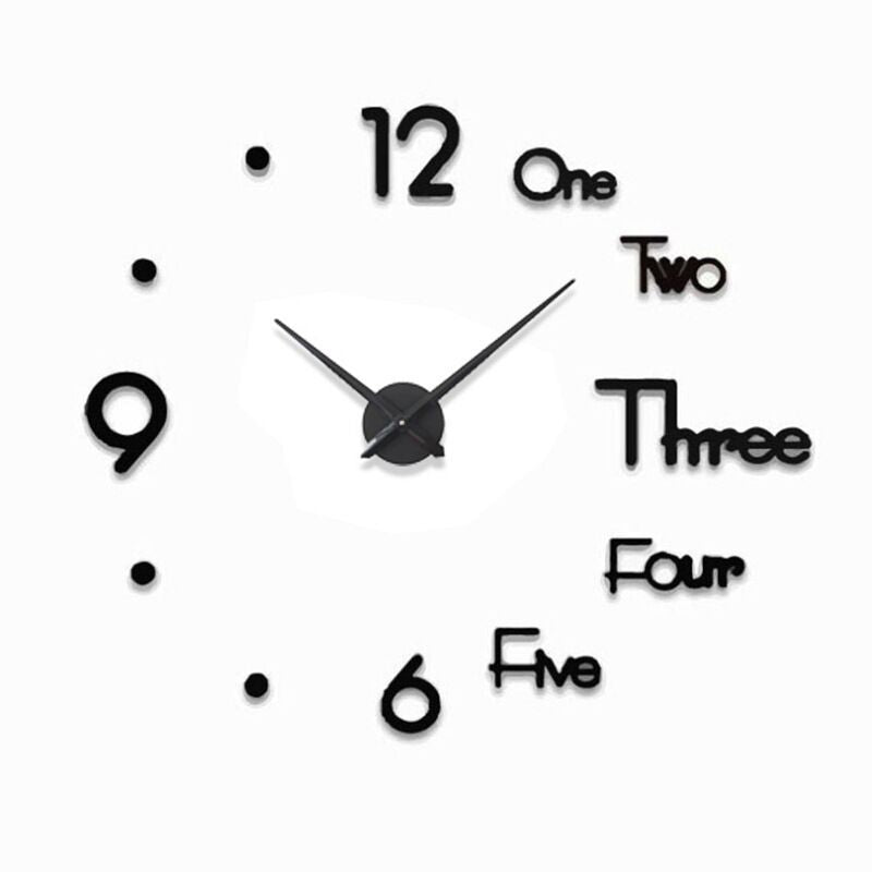 ae412-Acrylic wall sticker clock wall hanging home use