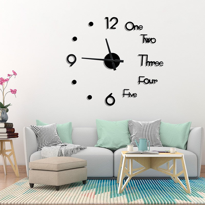 ae412-Acrylic wall sticker clock wall hanging home use