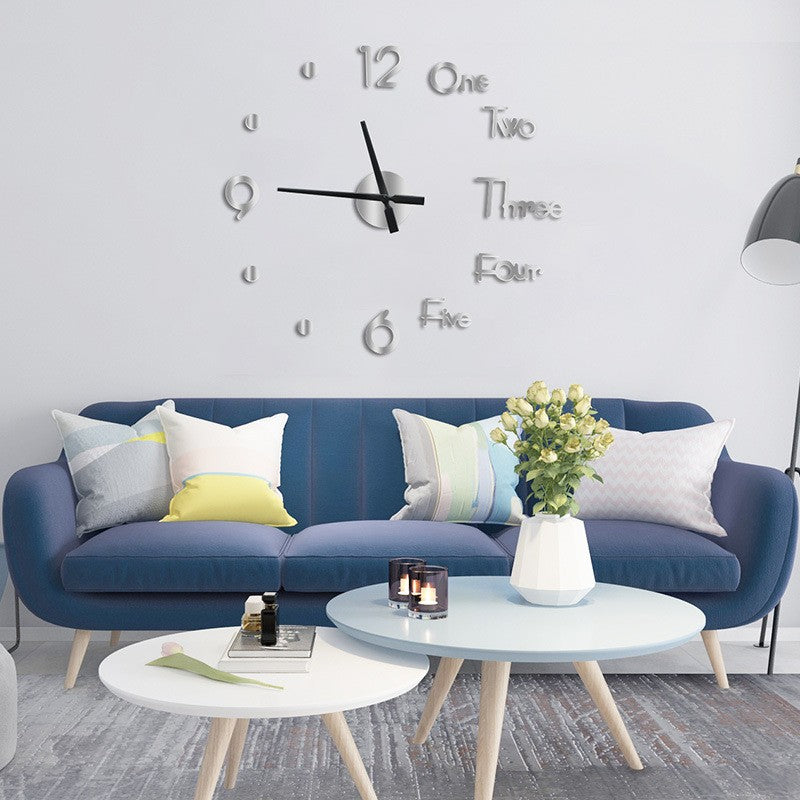 ae412-Acrylic wall sticker clock wall hanging home use