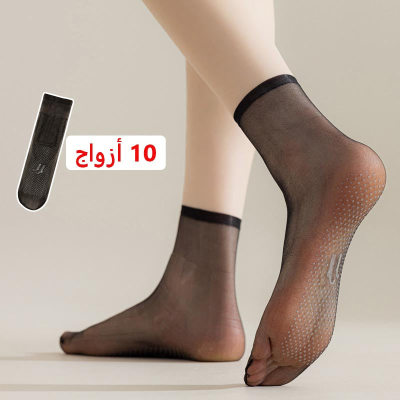 ae429-Summer women's ultra-thin non-slip socks