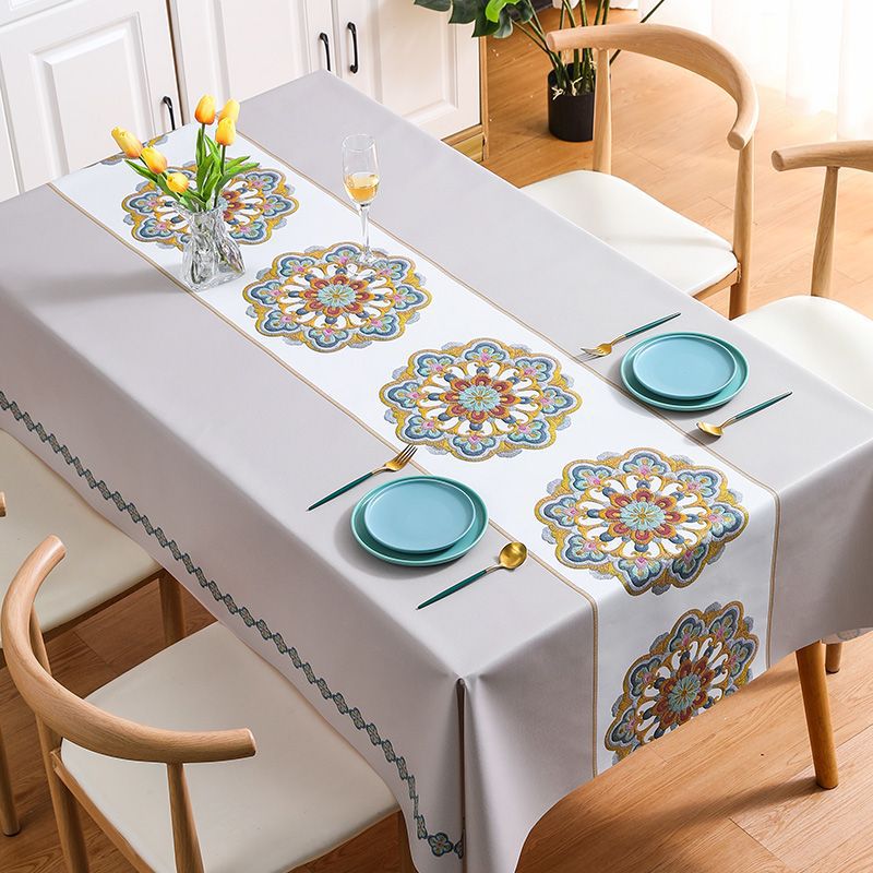 Embroidered exquisite embroidered tablecloth coffee table cloth