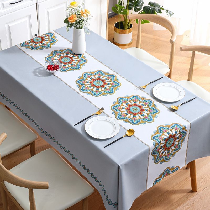 Embroidered exquisite embroidered tablecloth coffee table cloth